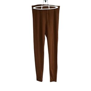 H&M Basics Women’s Brown High-Rise Ponte Skinny Leg Front Seam Leggings Size XS